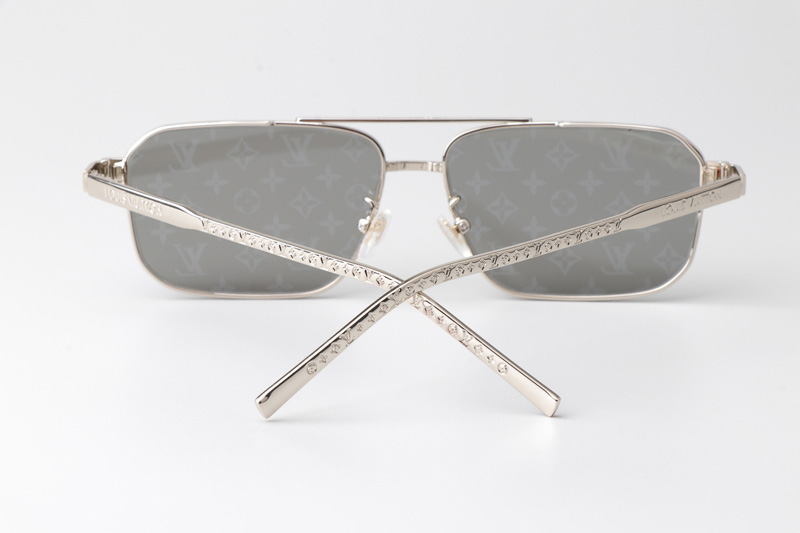 Z1976U Sunglasses Silver Silver Flash Logo