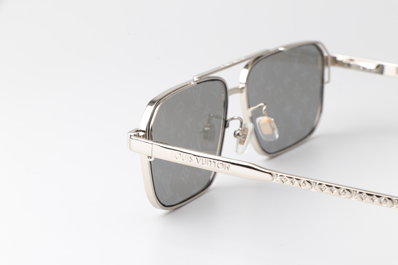 Z1976U Sunglasses Silver Silver Flash Logo