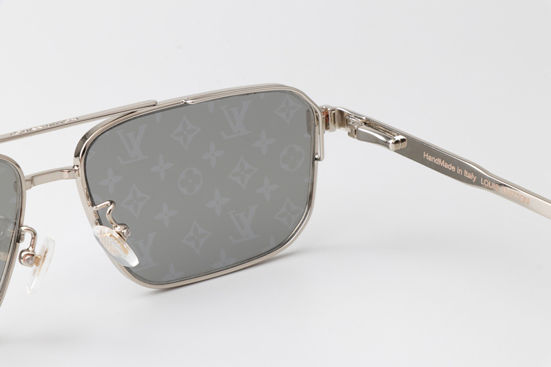 Z1976U Sunglasses Silver Silver Flash Logo