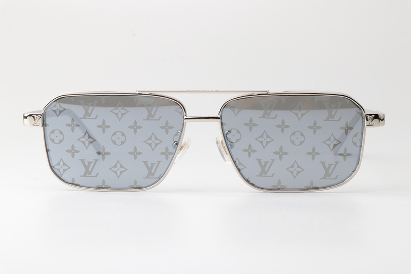 Z1976U Sunglasses Silver Silver Flash Logo