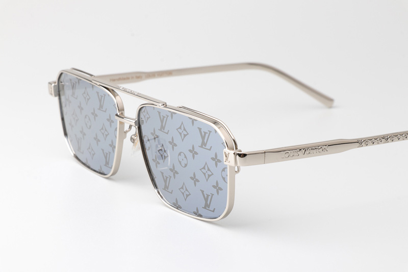 Z1976U Sunglasses Silver Silver Flash Logo