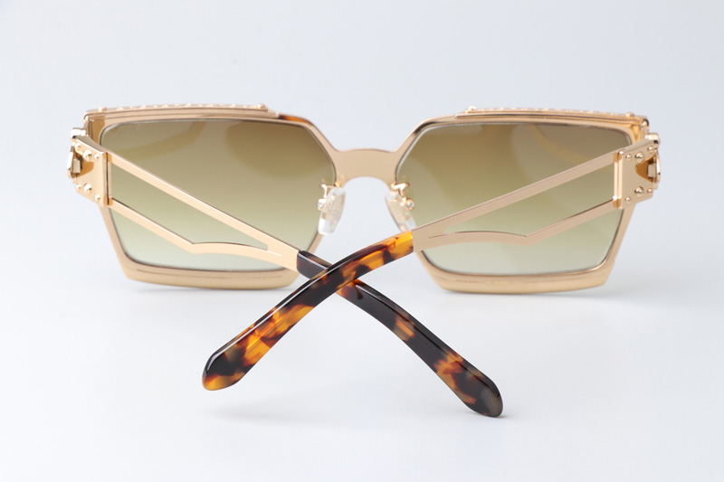 Z1992U Sunglasses Gold Gradient Brown