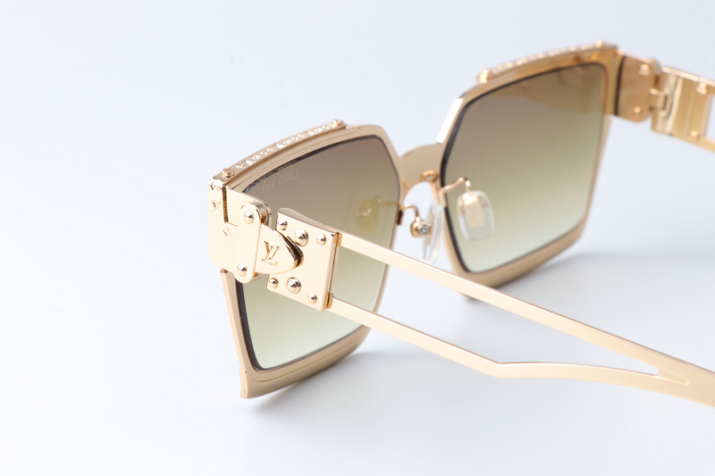 Z1992U Sunglasses Gold Gradient Brown