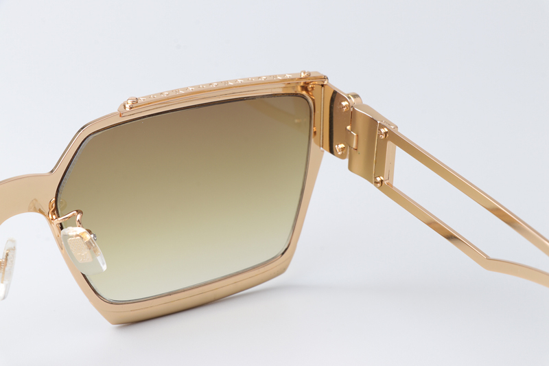 Z1992U Sunglasses Gold Gradient Brown