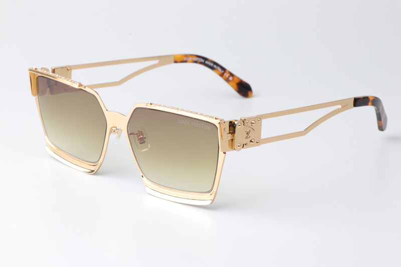 Z1992U Sunglasses Gold Gradient Brown