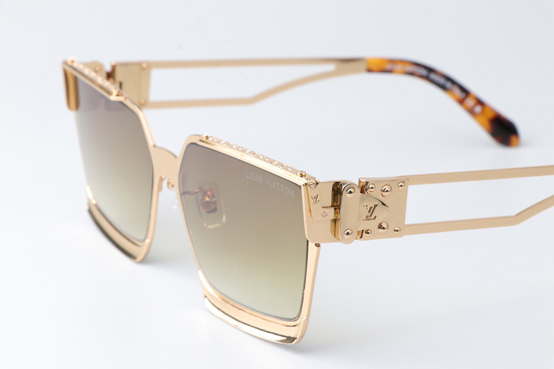 Z1992U Sunglasses Gold Gradient Brown