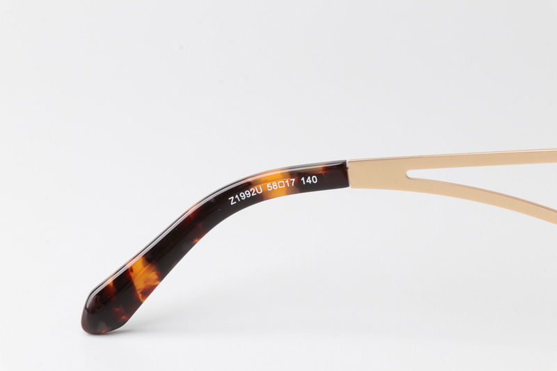 Z1992U Sunglasses Gold Gradient Brown