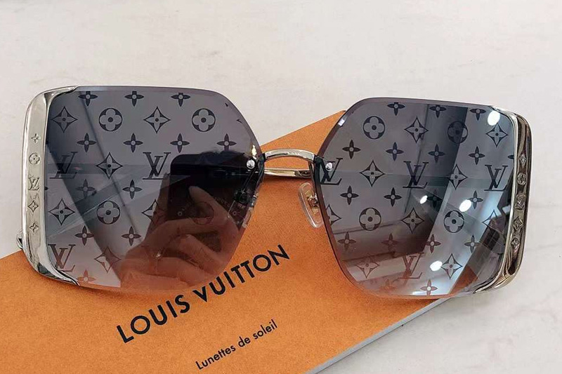 Z1994U Sunglasses Silver Gray Logo