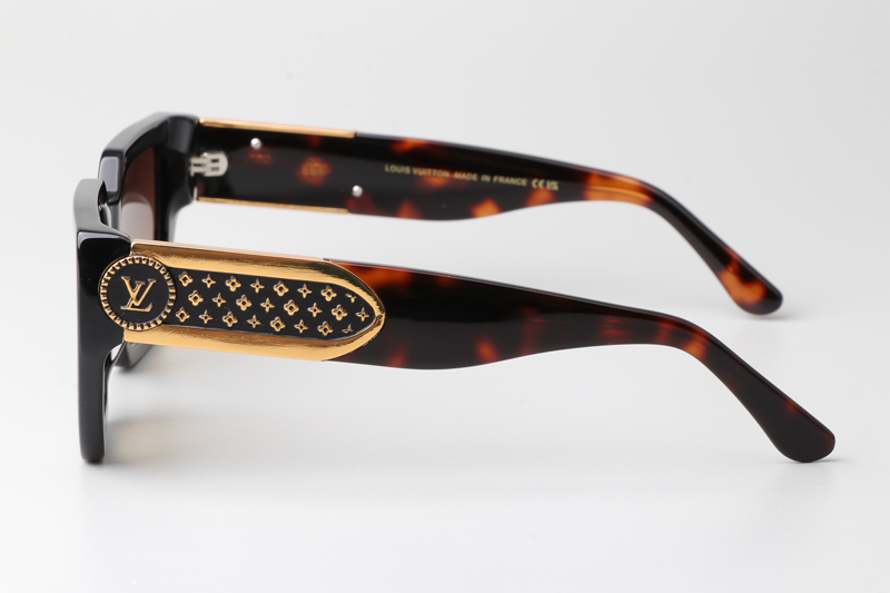 Z2038E Sunglasses Black Tortoise Gradient Brown