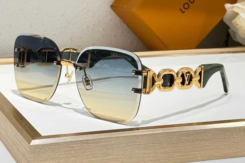 Z2056U Sunglasses Green Gradient Blue