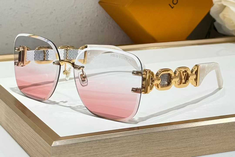 Z2056U Sunglasses White Gradient Pink