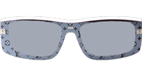 Z2057E Sunglasses White Silver Flash Logo