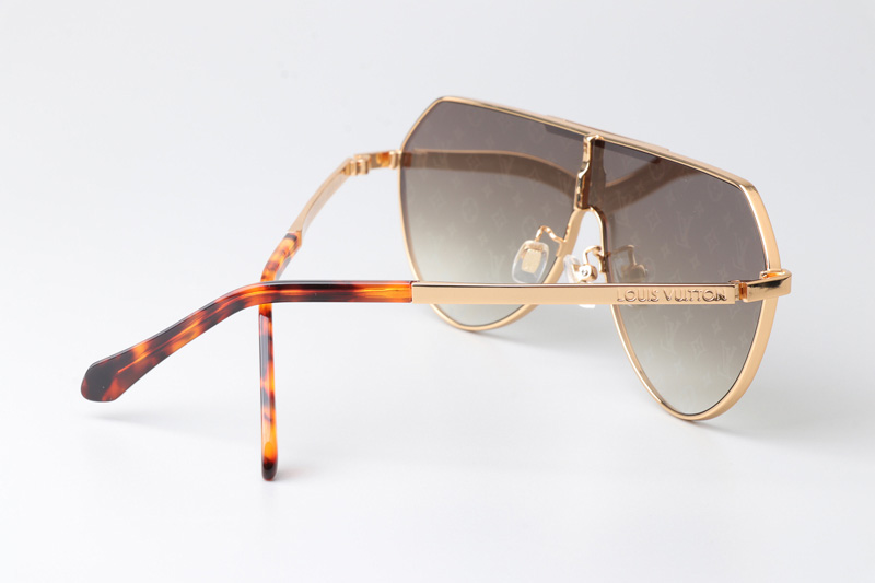 Z2089W Sunglasses Gold Gradient Gold Flash Logo