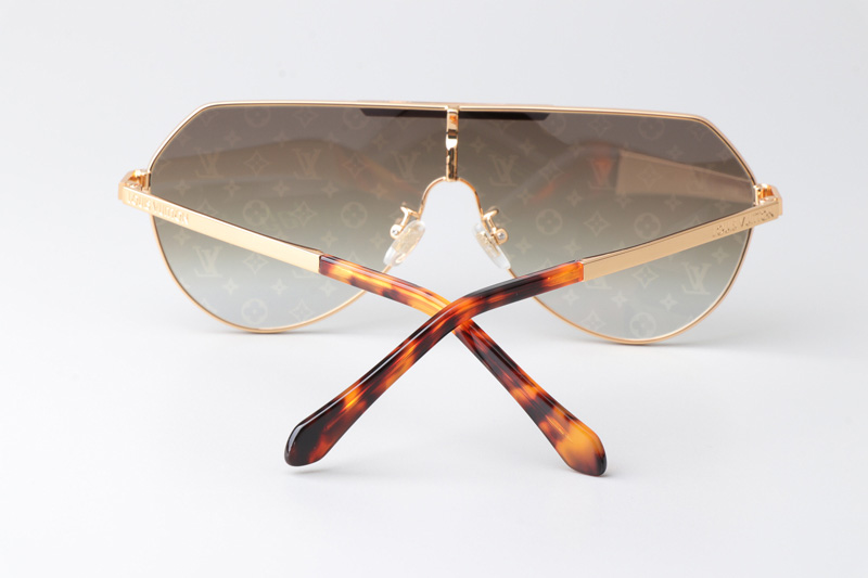 Z2089W Sunglasses Gold Gradient Gold Flash Logo