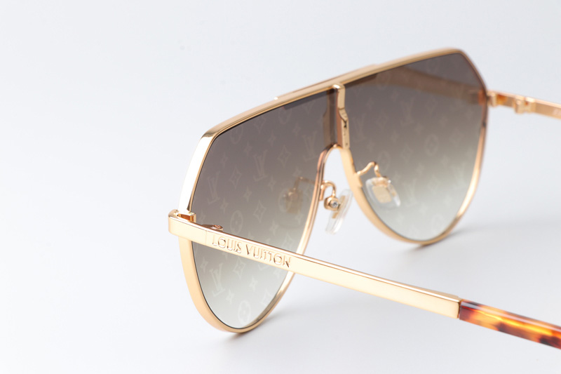 Z2089W Sunglasses Gold Gradient Gold Flash Logo