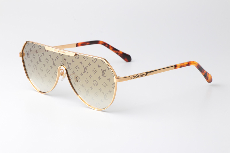 Z2089W Sunglasses Gold Gradient Gold Flash Logo