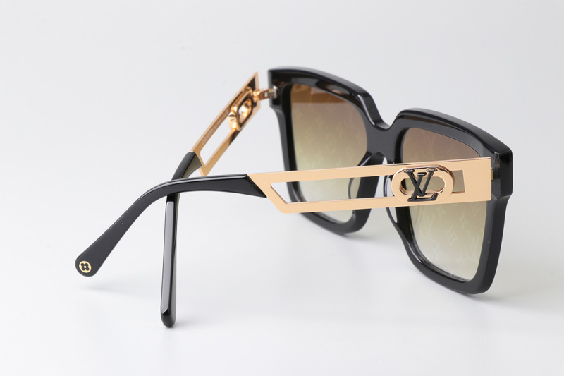 Z2097W Sunglasses Black Gold Gradient Gold Flash Logo