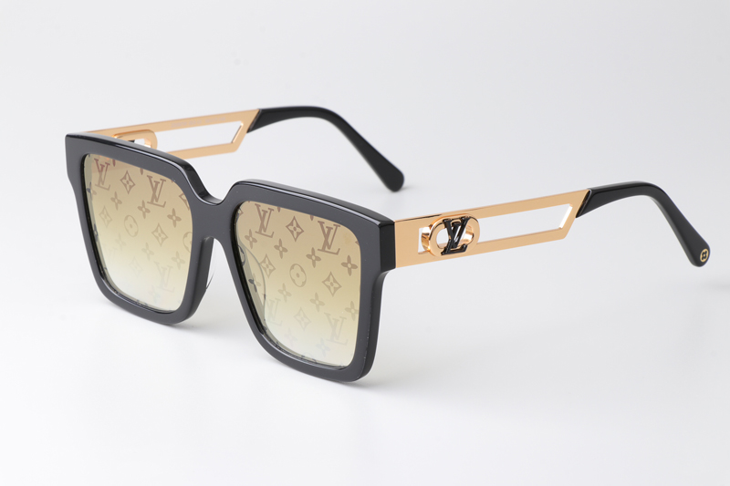 Z2097W Sunglasses Black Gold Gradient Gold Flash Logo