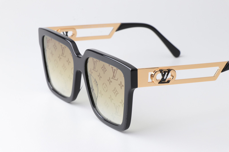 Z2097W Sunglasses Black Gold Gradient Gold Flash Logo