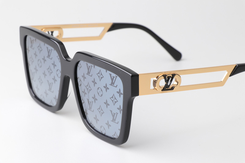 Z2097W Sunglasses Black Gold Silver Flash Logo