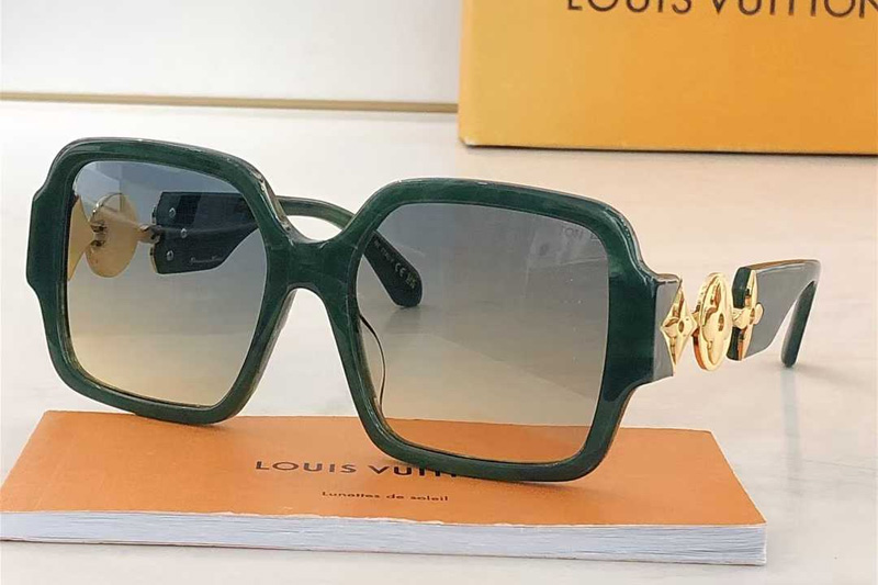 Z2251W Sunglasses Green Gradient Gray