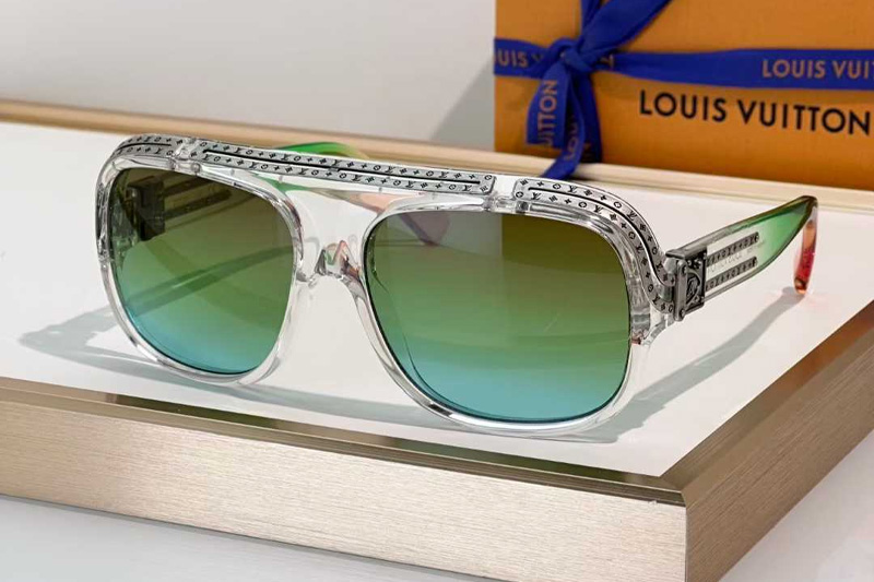 Z2517U Sunglasses Transparent Gradient Green