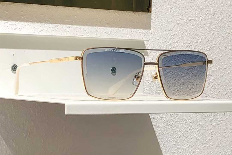 Z2610U Sunglasses Gold Gradient Blue