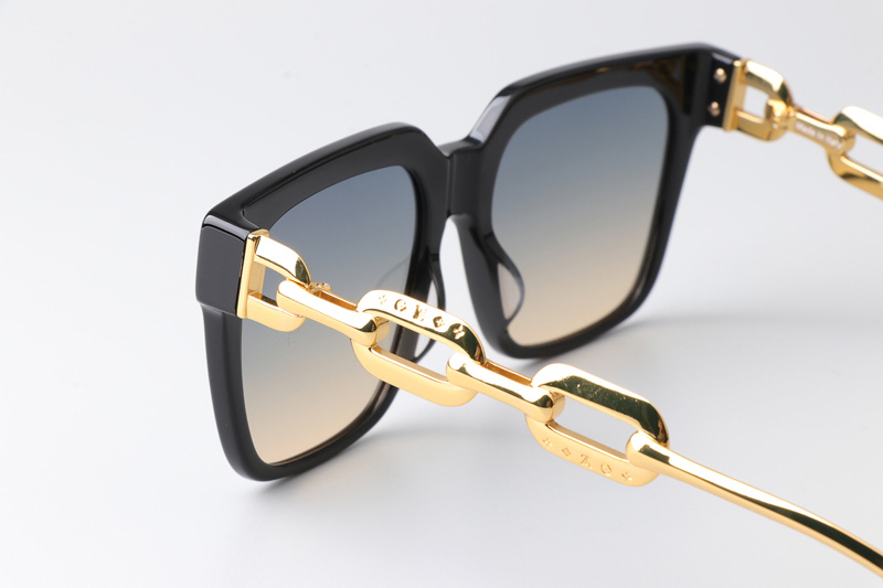 Z2682E Sunglasses Black Gold Gradient Blue