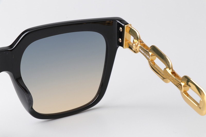 Z2682E Sunglasses Black Gold Gradient Blue