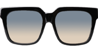 Z2682E Sunglasses Black Gold Gradient Blue