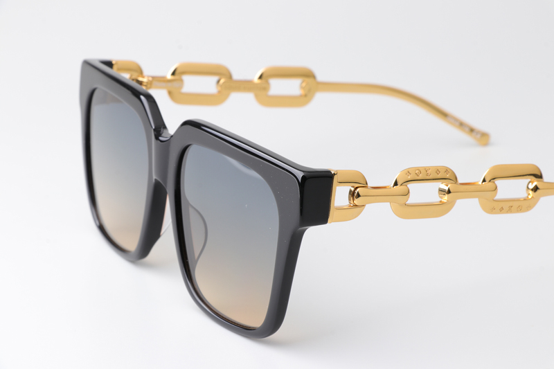 Z2682E Sunglasses Black Gold Gradient Blue