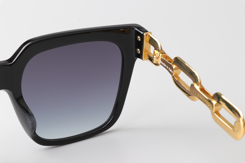 Z2682E Sunglasses Black Gold Gradient Gray