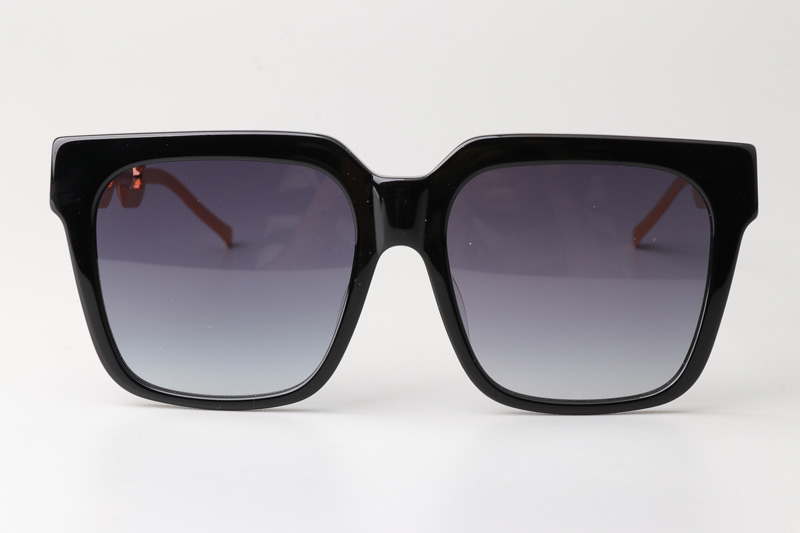 Z2682E Sunglasses Black Gold Gradient Gray