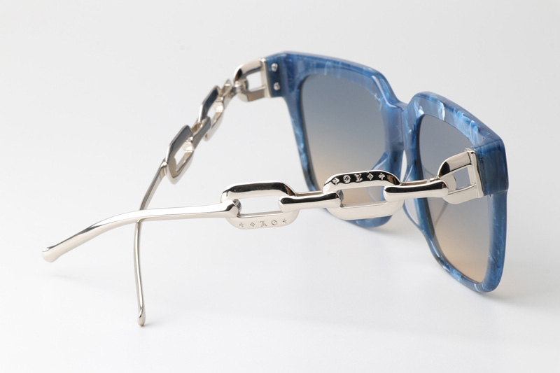 Z2682E Sunglasses Blue Silver Gradient Blue