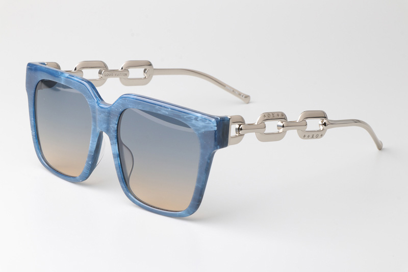 Z2682E Sunglasses Blue Silver Gradient Blue