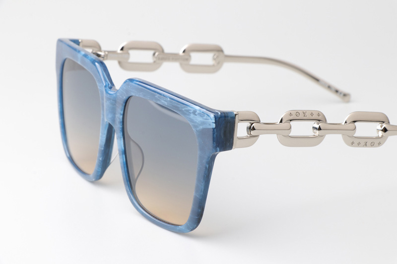 Z2682E Sunglasses Blue Silver Gradient Blue