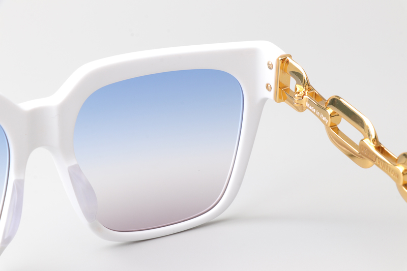 Z2682E Sunglasses White Gold Gradient Blue