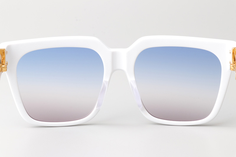 Z2682E Sunglasses White Gold Gradient Blue