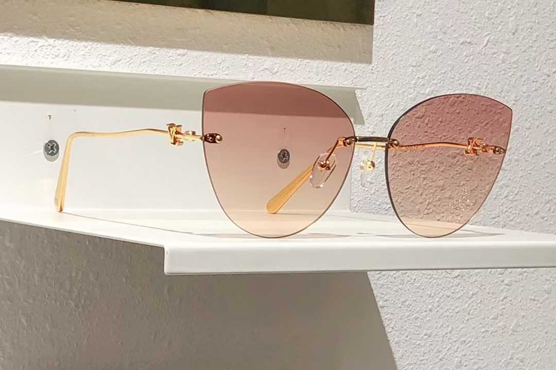 Z2827U Sunglasses Gold Gradient Pink