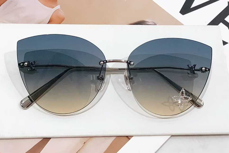 Z2827U Sunglasses Silver Gradient Blue