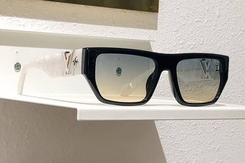 Z2873U Sunglasses Black White Gradient Gray