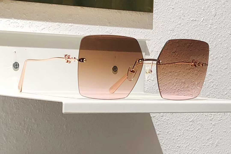 Z2961U Sunglasses Gold Gradient Brown