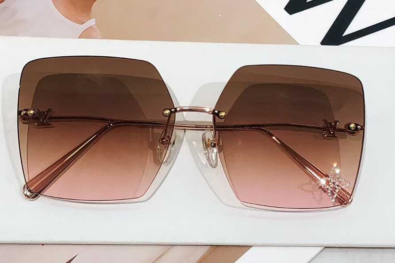 Z2961U Sunglasses Gold Gradient Brown