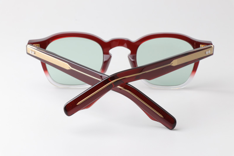 Zephirin Sunglasses Red Transparent Green