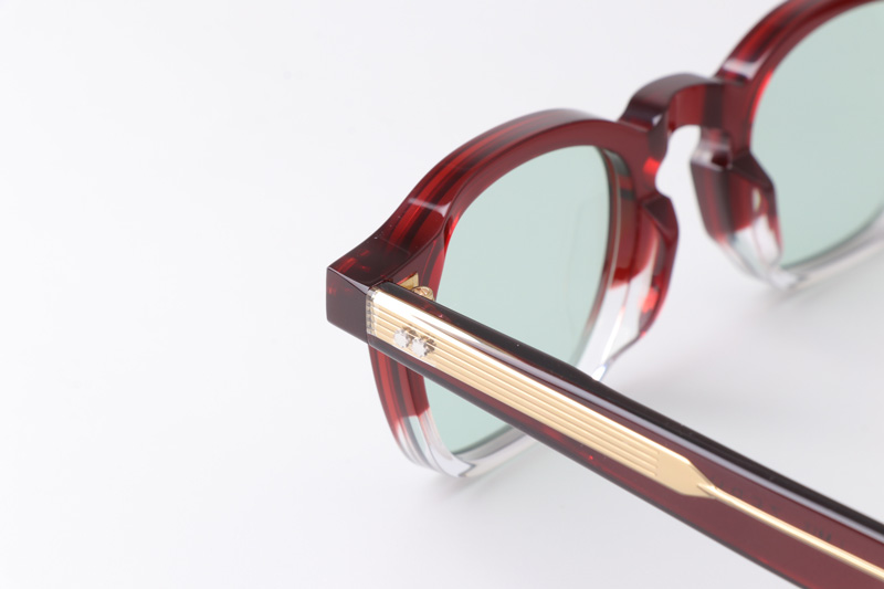 Zephirin Sunglasses Red Transparent Green
