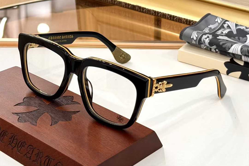 Box Officer Mist Eyeglasses Black Gold