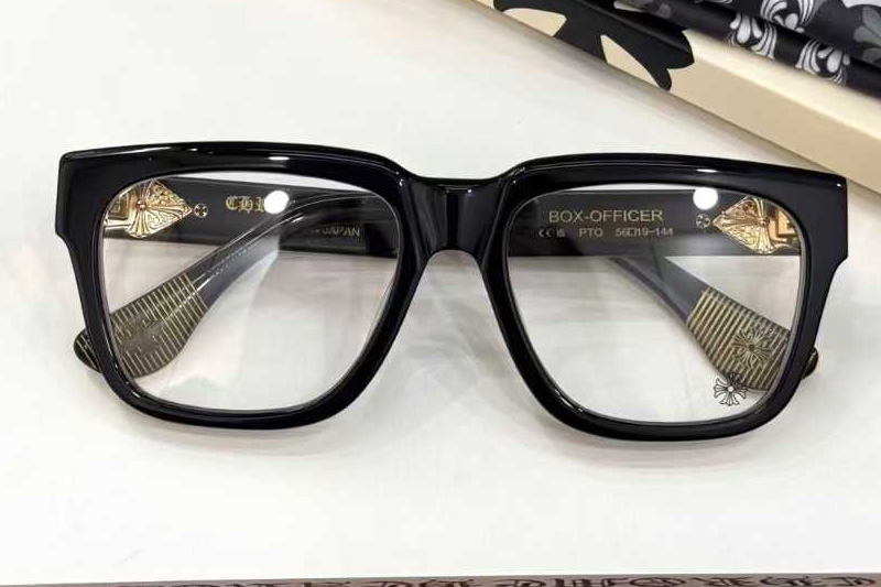 Box Officer Mist Eyeglasses Black Gold