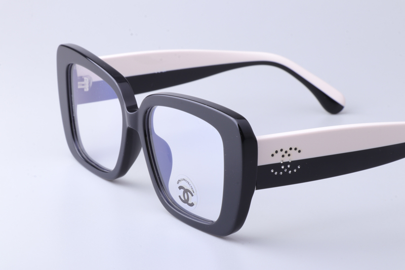 CH3502S Eyeglasses Black White