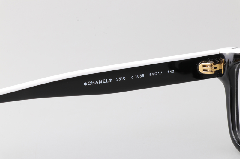 CH3510 Eyeglasses Black White