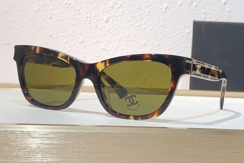 CH3520 Sunglasses Tortoise Green